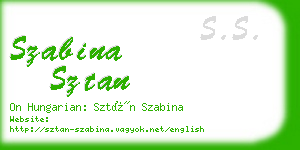 szabina sztan business card